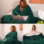 JIAHANNHA Green Throw Blanket Fleece Blanket Throw Size, Super Soft Cozy Plush - Image 3