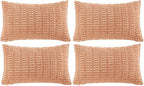 Fancy Homi 4 Packs Peach Decorative Throw Pillow Covers 16x24 Inch by Fancy+Homi