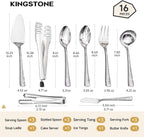 16 Piece Serving Utensils Set, 18/10 Stainless Steel Hostess Utensils
