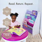 Humble Crew Kids Bookshelf, Montessori Front Facing Toddler Bookcase 4 Tier