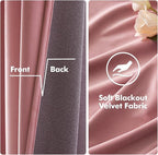 MIULEE Blush Pink Curtains Thermal Insulated Polyester Soundproof Room - Image 3