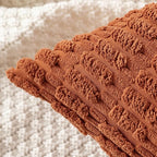 MIULEE Pack of 2 Dark Rust Corduroy Decorative Pillow Covers 18x18 Inch Soft - Image 4