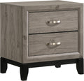 Coaster Valen 23.5-Inch Bedroom 2-Drawer Nightstand, Light Taupe 215912