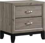 Coaster Valen 23.5-Inch Bedroom 2-Drawer Nightstand, Light Taupe 215912