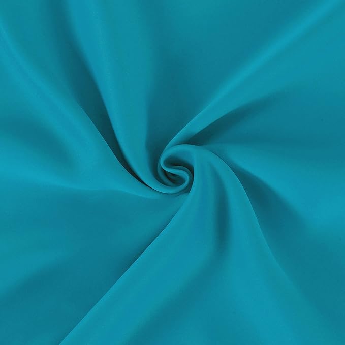 LEMOMO Teal Blackout Curtains 34 x 54 Inch Length/Set of 2 Curtain - Image 5