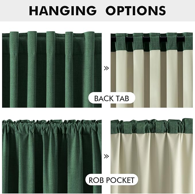 MIULEE 100% Blackout Linen Curtains - Image 5