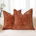 HPUK Fall Chenille Soft Throw Pillow Covers 18x18 Set of 2, Accent Cushion by HPUK