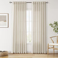 Nanspring Vanilla Linen Curtains 84 Inches Long by Nanspring