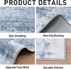 2'6''x8' Runner Rugs Washable Rug: Modern Abstract Living Room Rug Soft - Image 5