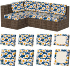 8Pcs Stretch Patio Cushion Covers, Outdoor Couch & Sofa Replacement Slipcovers by VORSHAPE