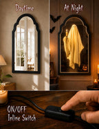 20" Haunted Ghost Mirror with LED Lights & Scary Voice Changer
