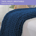Bigacogo Chunky Knit Throw Blanket - Image 4