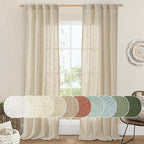 LAMIT Linen Curtains 84 inch Length by LAMIT