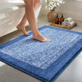 48x32 Large Bathroom Rugs Non Slip Washable, Soft Absorbent Bath Mat Blue