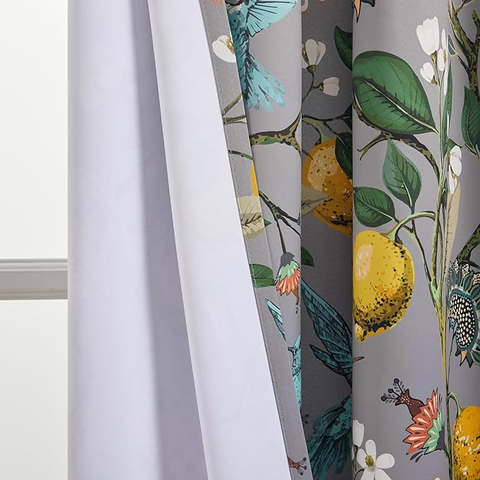 Topfinel Grey Curtains, Aesthetic Unique Rustic Thermal Insulated Noise - Image 9