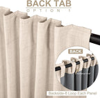 100% Blackout Shield Linen Blackout Curtains - Image 3
