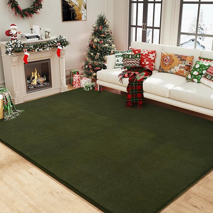 Amearea Large Modern Area Rugs for Bedroom Living Room, 5x8 Feet Olive Green - Image 5