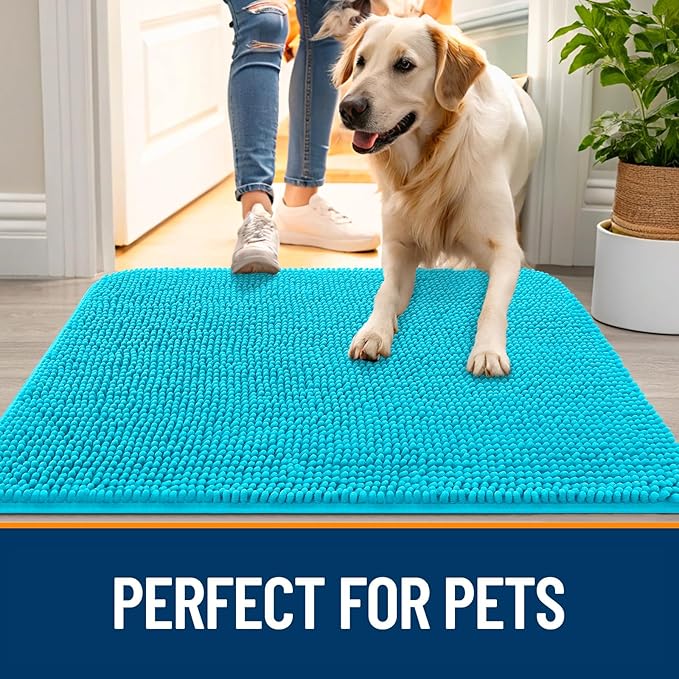 OLANLY Dog Door Mat for Muddy Paws 40x32, Absorbs Moisture and Dirt, Absorbent - Image 6