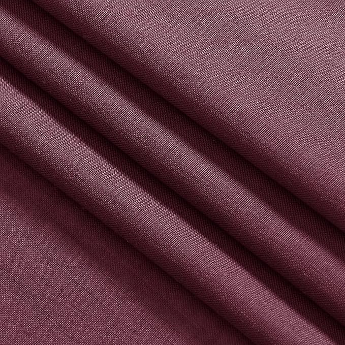 Nanspring Burgundy Linen Curtains - Image 9