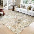 Washable Area Rugs Square 8ft Non-Slip Modern Abstract Soft by RELEANY