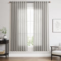 Light Gray Linen Curtains 72 Inches Long by Nanspring