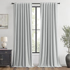 MIULEE 100% Blackout Linen Curtains by MIULEE