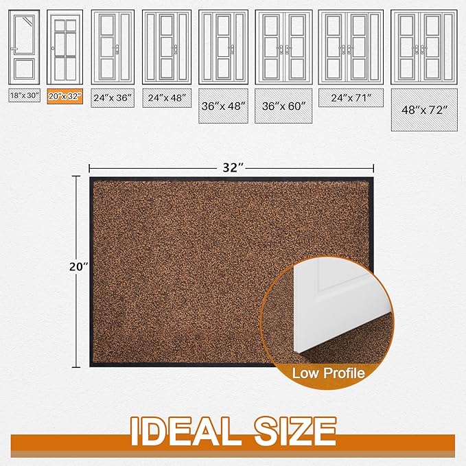 Mibao Front Door Mat, Dirt Trapper Welcome Mat - Image 2