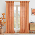 LAMIT Burnt Orange Linen Curtains by LAMIT