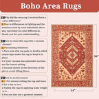SERISSA Boho Rugs for Entryway, 2x3 Washable Non-Slip Entryway Rug Small Area - Image 2