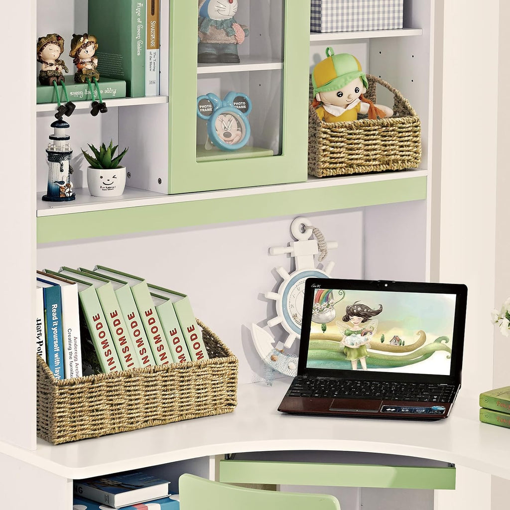 Pantry Baskets Organization, Wicker Storage Basket Green