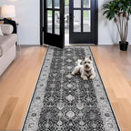 4x10 Washable Hallway Runner Rug: Oriental 10ft Extra Wide Ultra Soft Runners - Image 2
