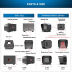 Outdoor Home Security Door/Window Alarm System-1 WiFi Hub + 4 Sensors