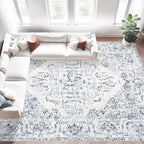 8x10 Area Rugs for Living Room: Washable Rug Vintage Large Rugs Soft Non Slip by MXSANYOORUG