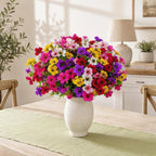 20 Bundles Artificial Flowers UV Resistant Plastic 6 Mixed Color