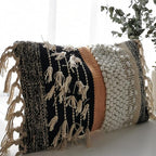 Decorative Boho-Chic Premium Pillow Cover 12x20 Handwoven Tufted Cotton Lumbar by Cozydeko