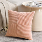 Fancy Homi 2 Packs Peach Decorative Throw Pillow Covers 20x20 Inch - Image 2