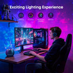 One Fire 360 Game Lights Galaxy Projector Gaming Accessories Gaming Room Decor Green Star Bluetooth Speaker+15 White Noise Man Cave Accessories Cool Gifts for Men Birthday Gift Cool Stuff for Teen Boy