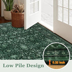 Area Rugs 10x14 Living Room Rug: Washable Rug Soft Vintage Distressed Floral - Image 9