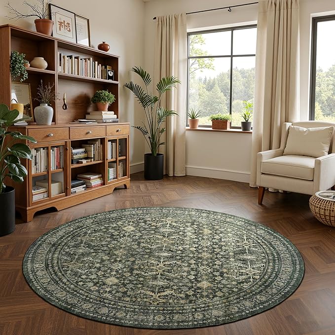 Lofus 6ft Area Rugs for Living Room, Soft Boho Carpets for Bedroom Dining Room - Image 7