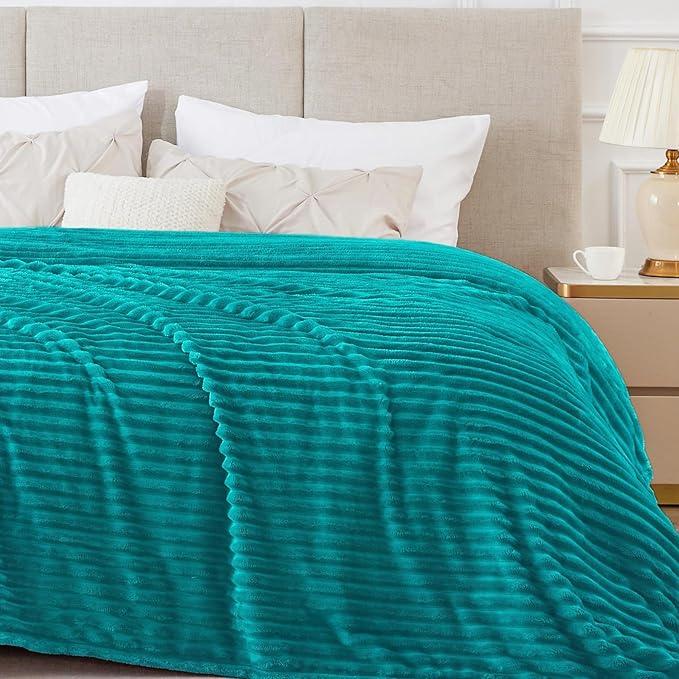 BEDELITE Fleece Blanket King Size – 3D Ribbed Jacquard Soft and Warm Decorative - Image 8