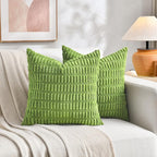 Fancy Homi 4 Packs Boho Lime Green Decorative Throw Pillow Covers 26x26 Inch - Image 5