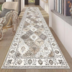 HEBE Hallway Runner Rug 2'8''x12' Washable Vintage Distressed Area Rugs Non by HEBE