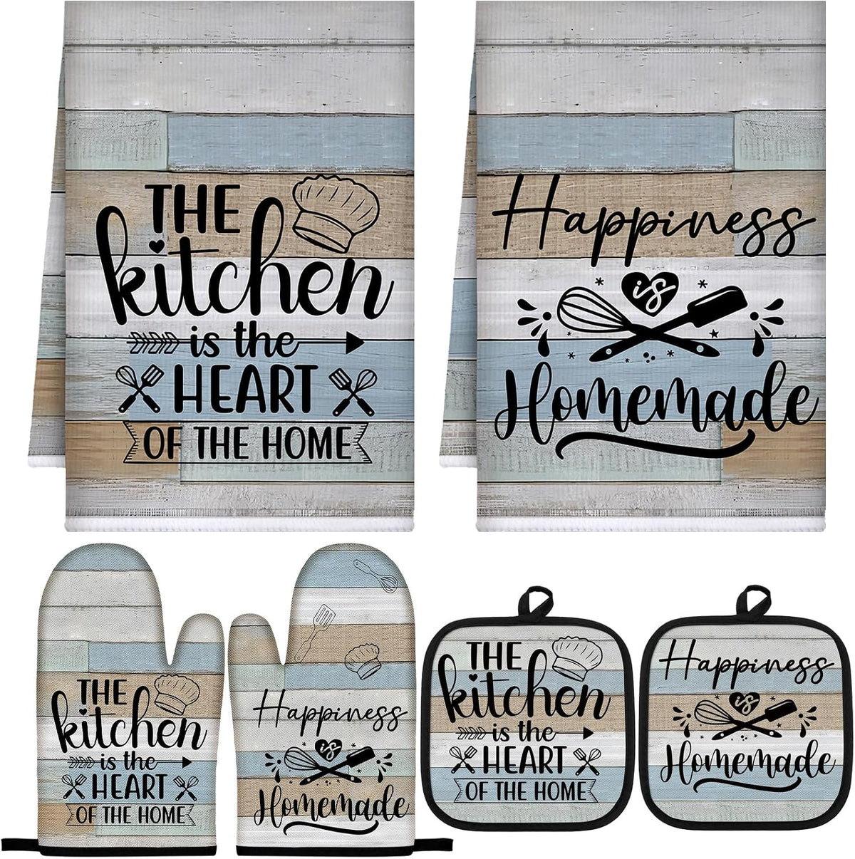 Sratte 6 Pcs Kitchen Decor Accessories Set, Kitchen, Gray