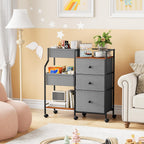 Baby Diaper Caddy Organizer Rolling Cart with Dividers and Drawers