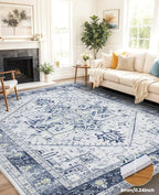 AMADA HOMEFURNISHING 8x10 Area Rugs, Low-Profile Large Washable Area Rug - Image 4