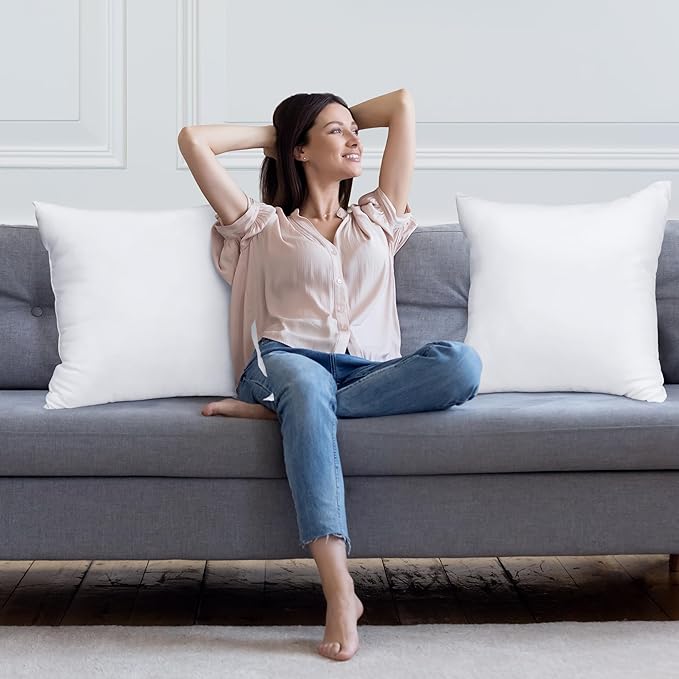 Utopia Bedding 24x24 Pillow Inserts, Sofa & Couch – Soft, Supportive & Fluffy - Image 2
