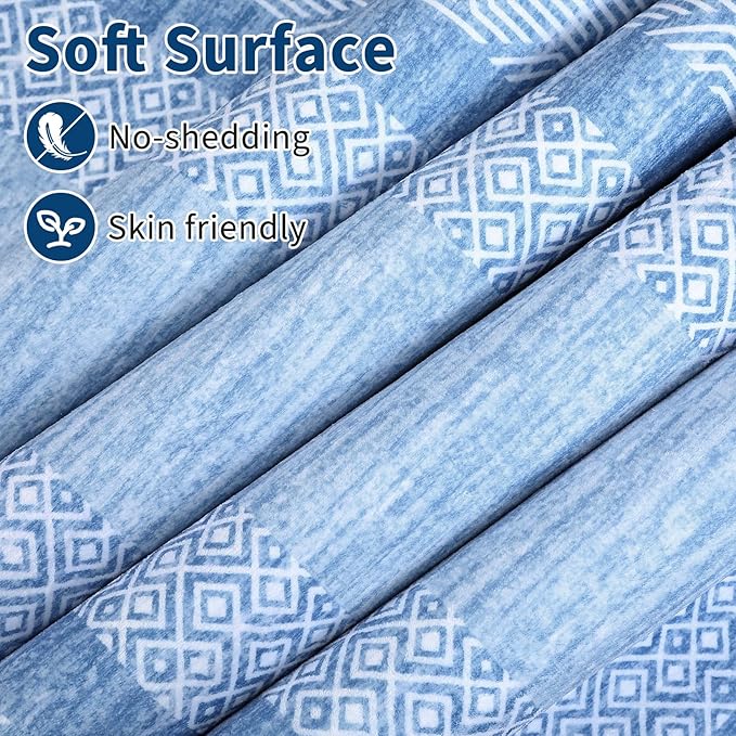 GarveeHome Modern Geometric Area Rug 5x7 Distressed Bordered Washable Non Slip - Image 4
