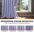 Deconovo Blackout Curtains, Thermal Insulated, W42 x L63 2 Panels, Back Tab - Image 6