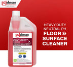 SC Johnson Professional Heavy Duty Neutral pH Floor and Surface Cleaner, Floor Cleaner Concentrate, 32 fl. oz. Bottle, Case of 6, for Professional Use Only