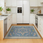 Hazo Haus Washable Blue Rugs for Bedroom Bedside - Image 3